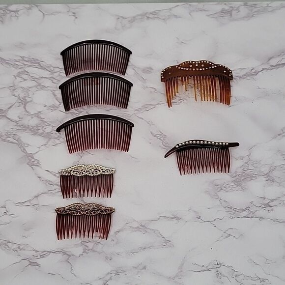 VINTAGE/ Antique Side Combs Hair Barrett Accessories - Picture 1 of 10
